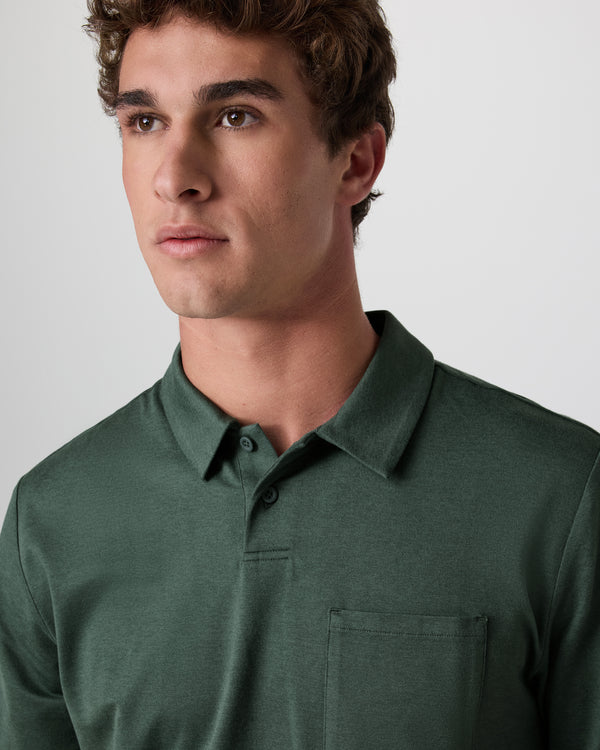 Short Sleeve Ponto Performance Polo | Marsh Heather